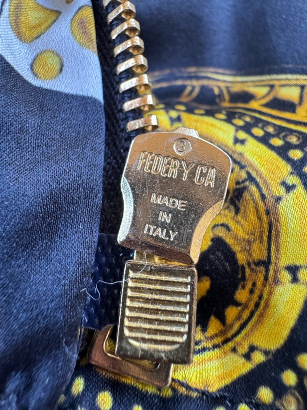 Versus Versace Black and Gold Silk Bomber Jacket - Picture 13 of 16